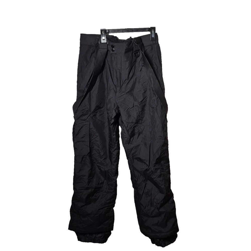 Sport Essentials Nylon Snow Rain‎ Pants Mens Small Black Insulated Waterproof